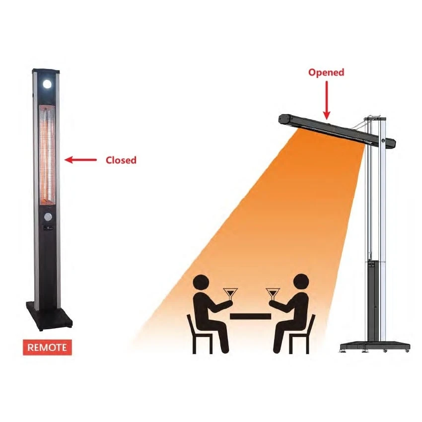 Kantelbare Infrarood Terrasverwarmer 6 Kantelbare Infrarood Terrasverwarmer - Afbeelding 6