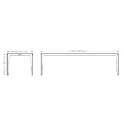 Weltevree Design Tuintafel -Zwembad Spul Winkel Bended design tafel 270 afmetingen