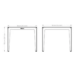 Weltevree Design Tuintafel -Zwembad Spul Winkel Bended design tafel 90 afmetingen