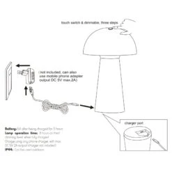 Boleto Fantasia LED Tafellamp 7 Boleto Fantasia LED Tafellamp -Zwembad Spul Winkel Boleto