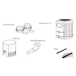 Warmtepomp Duratech Dura Vi -Zwembad Spul Winkel Duratech Dura Vi verpakking inhoud