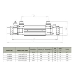 Elecro Warmtewisselaar G2 13 Elecro Warmtewisselaar G2 -Zwembad Spul Winkel Elecro warmtewisselaar G2 specificaties
