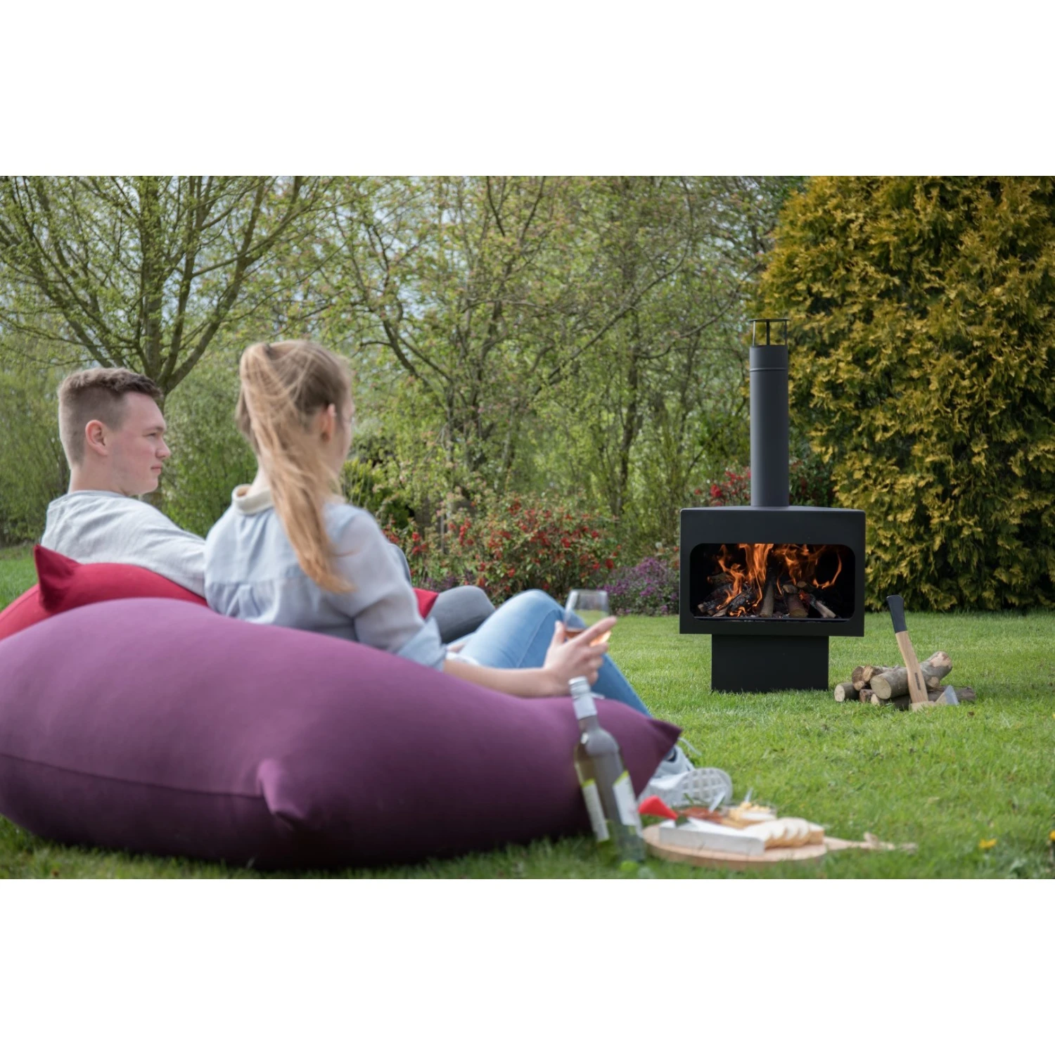 Vuurhaard Fireplace Jersey XL Zwart/roest 4 Vuurhaard Fireplace Jersey XL Zwart/roest - Afbeelding 4