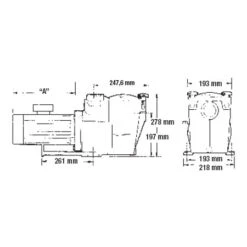 Hayward Noryl Super Pomp TF -Zwembad Spul Winkel HAYSPT 3