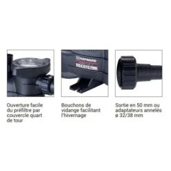 Hayward Power FLO II Filterpomp -Zwembad Spul Winkel Hayward Power FLO II eigenschappen