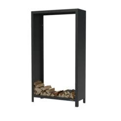 Houtopslag Muurbevestiging H 180cm -Zwembad Spul Winkel Houtopslag muur montage 180cm zwart 02