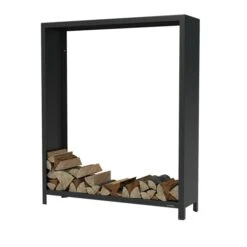 Houtopslag Muurbevestiging H 180cm -Zwembad Spul Winkel Houtopslag muur montage 180cm zwart 04