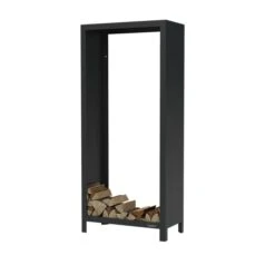 Houtopslag Muurbevestiging H 180cm -Zwembad Spul Winkel Houtopslag muur montage 180cm zwart