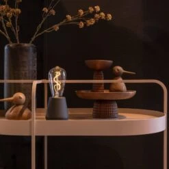 Humble One Table Light Smart 30 Humble One Table Light Smart -Zwembad Spul Winkel Humble One table light black wood sfeer 1