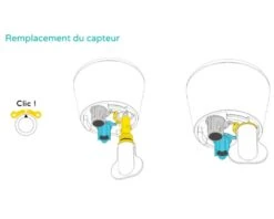 ICO Ph Sonde (blauw) -Zwembad Spul Winkel ICO ORP Sonde geel plaatsing 1