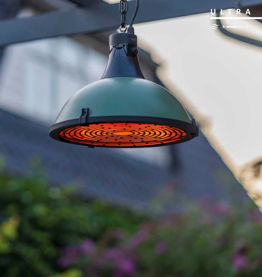 Groene Infrarood Plafond Verwarming Indus Ultra Hanging Jade Green 2100 Watt 2 Groene Infrarood Plafond Verwarming Indus Ultra Hanging Jade Green 2100 Watt - Afbeelding 2