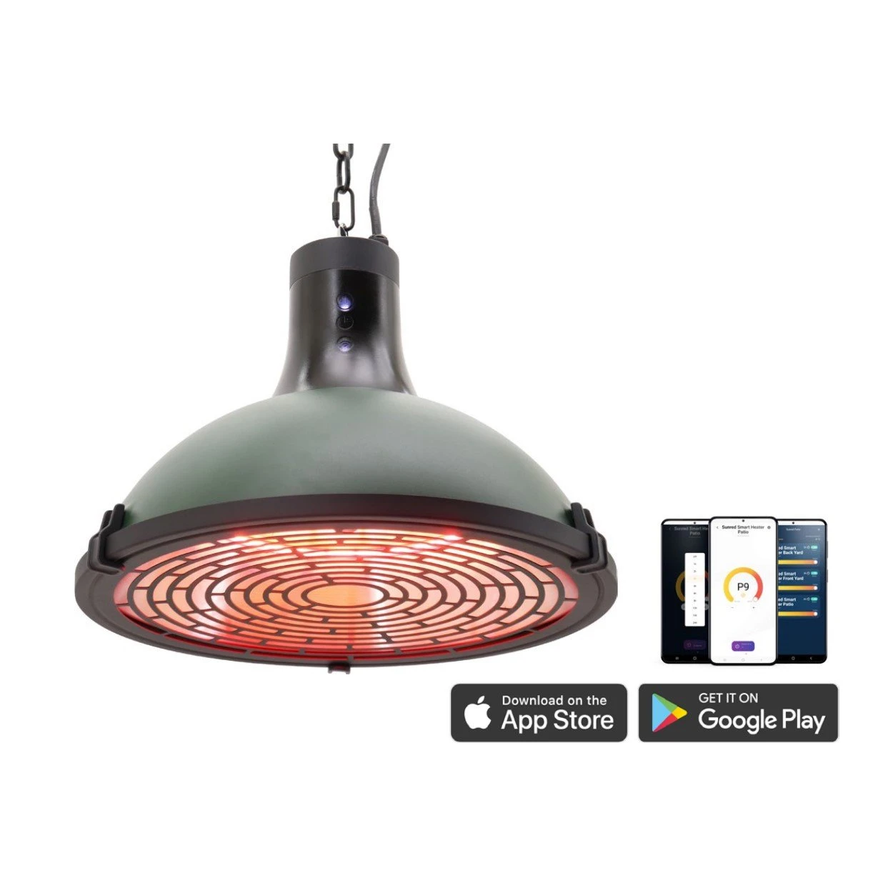 Groene Infrarood Plafond Verwarming Indus Ultra Hanging Jade Green 2100 Watt 1 Groene Infrarood Plafond Verwarming Indus Ultra Hanging Jade Green 2100 Watt