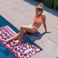SWIM ESSENTIALS Ligbed Roségold Panterprint -Zwembad Spul Winkel Ligbed rosegold panterprint rand zwembad