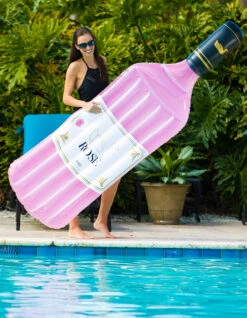 Matras Rosé Fles -Zwembad Spul Winkel Matras rose fles matras 02