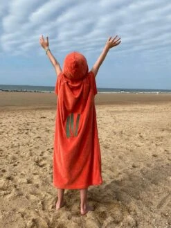 Ocean Drive Poncho Kids -Zwembad Spul Winkel Ocean drive poncho kids oranje 02