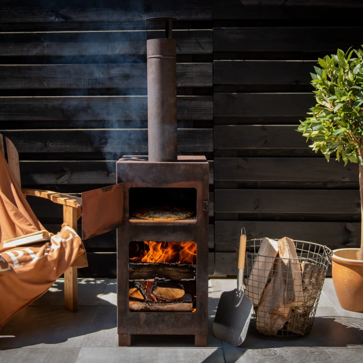 Terraskachel Met Pizzaoven 2 Terraskachel Met Pizzaoven - Afbeelding 2