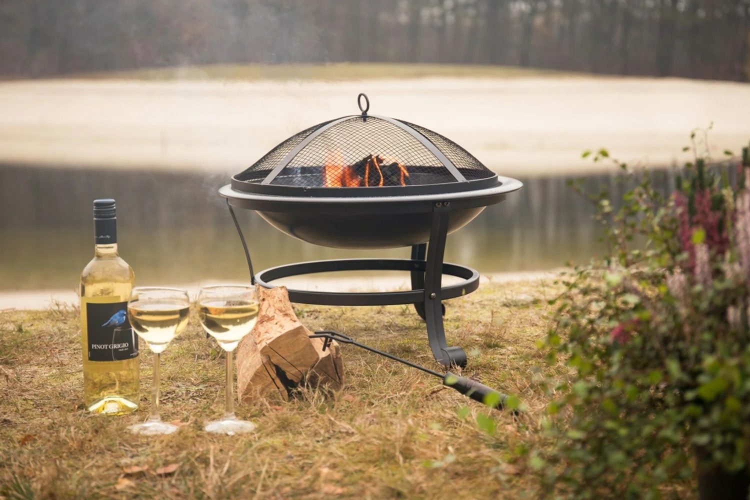 Vuurschaal Met Afdekrooster 51cm 2 Vuurschaal Met Afdekrooster 51cm - Afbeelding 2