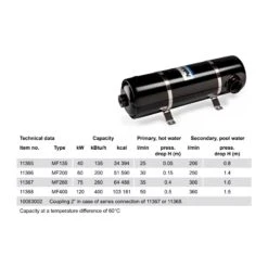 Warmtewisselaar Verticaal 10 Warmtewisselaar Verticaal -Zwembad Spul Winkel Warmtewisselaar Verticaal Max Flow specificaties