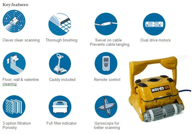 Wave 100 Dolphin Zwembadrobot 4 Wave 100 Dolphin Zwembadrobot - Afbeelding 4