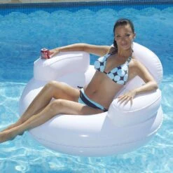 Zwembad Spul Winkel -Zwembad Spul Winkel Witte drijvende zwembad zetel 02